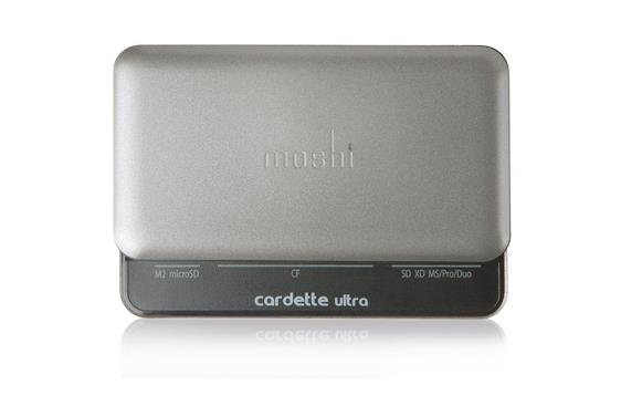 120899 Moshi 99MO027001 Moshi Cardette Ultra - Graphite USB hub og kortleser